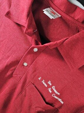 VTG Red Kap Polo Shirt Mens Large *Fits Medium Red Embroidered Trans Am Camaro